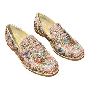 Betsey Johnson Multicolor Rhinestone Loafers